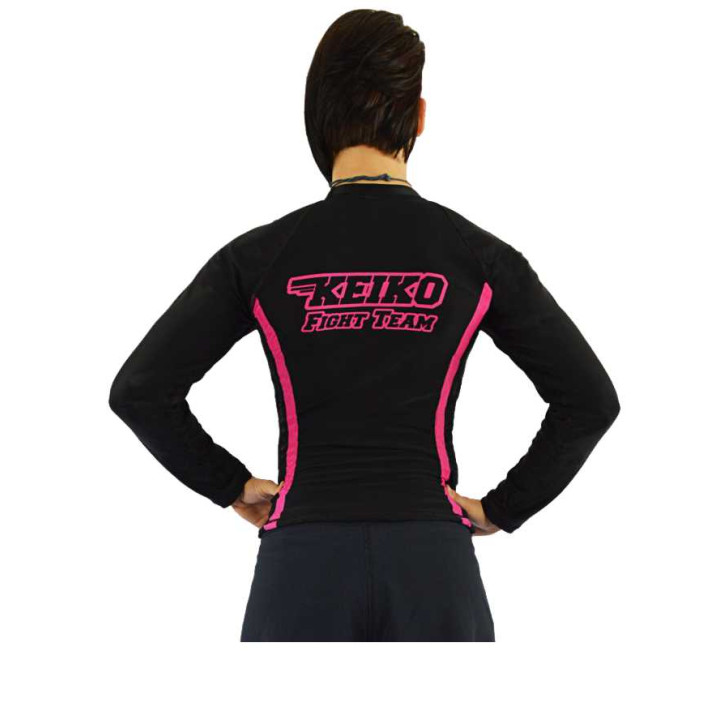Keiko Speed rash guard long sleeve - Black/Pink