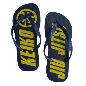 Keikosports Europe|Keiko Jiu Jitsu Flip Flops - Navy / Yellow|€20.00|Keiko|Footwear
