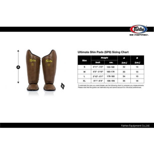 Fairtex SP8 Ultimate Shin Pads - Brown