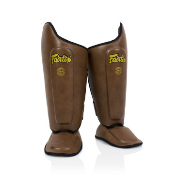 Keikosports Europe|Fairtex SP8 Ultimate Shin Pads - Brown|€127.00|Fairtex|Leg and Foot protection