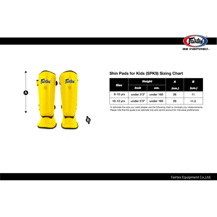 Fairtex SPK9 Kids Shin Pads Svart