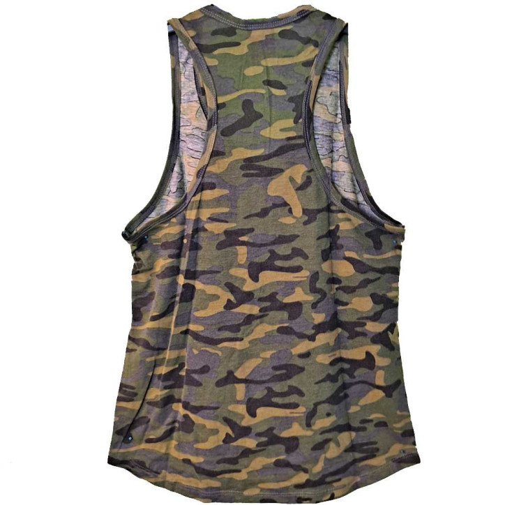 Keiko women's sleeveless T-shirt Green Camo