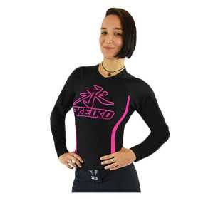 Keiko Speed rash guard pitkähihainen - Musta/Pinkki